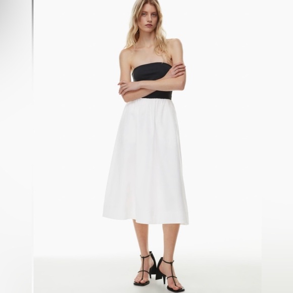 🖤🤍 Aritzia babaton fluid dress - black and white - size L 🤍 - Picture 1 of 5